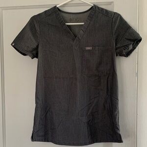 Figs Women's Heather Gray Scrub Top